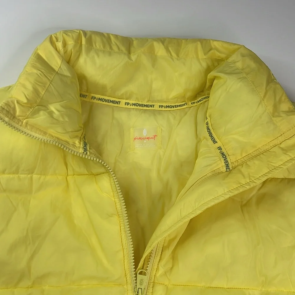 Neon Yellow Sleeveless Puffer Vest - Picture 6 of 10